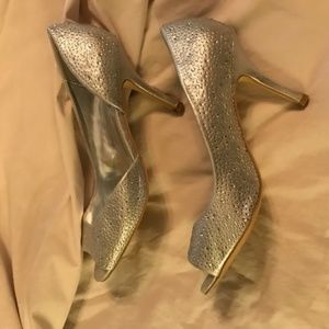 Silver Sparkle Shoes by RSVP